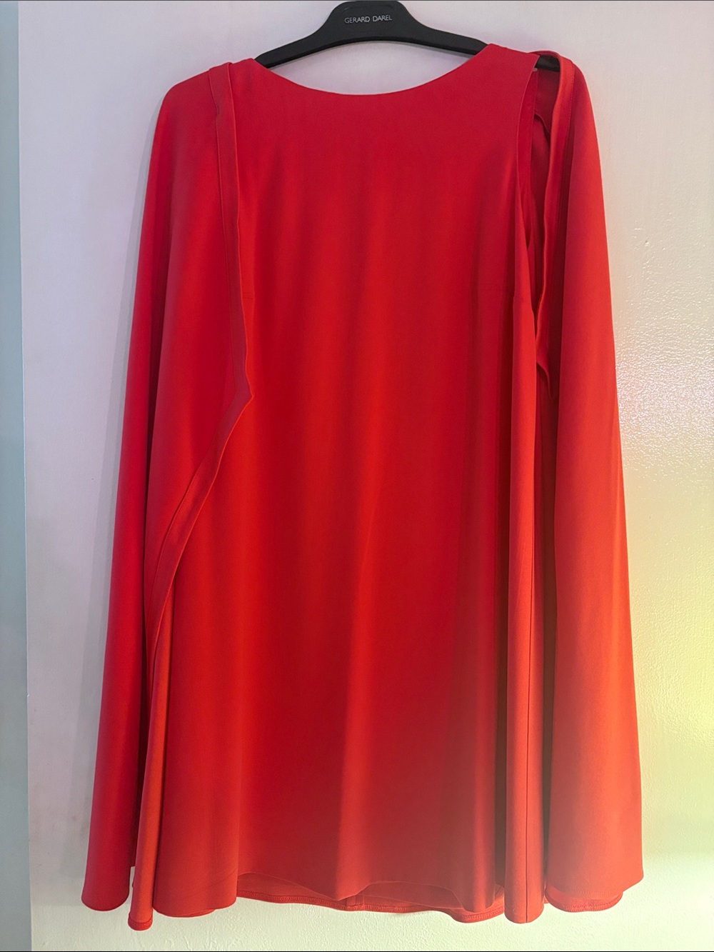 PAULE KA  Red Cape Dress (40)